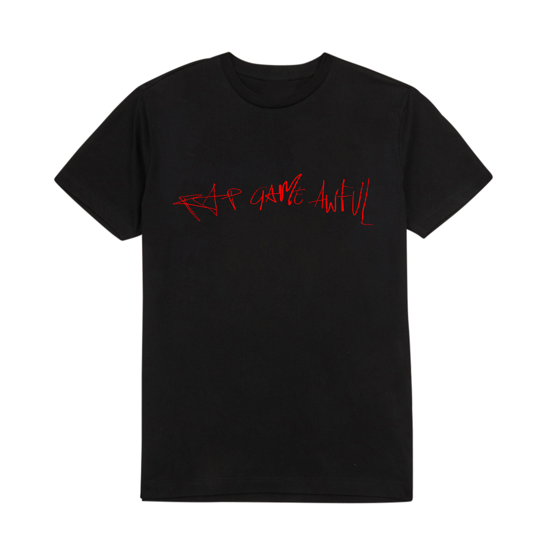 Rap Game Awful: T-shirt (Black/Red) - Clavish